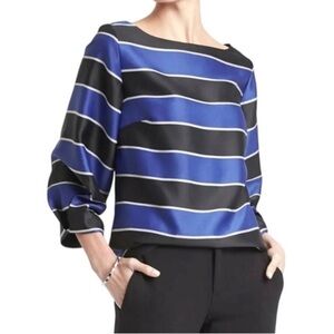 Banana Republic boat neck striped blouse NWOT